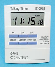 Sper Scientific 810038 Talking Lab Countdown Timer